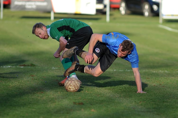 Photo: Steve Pope MDA260222A_SP004
Football. Sidmouth Town versus Newton Abbot Spurs. 