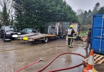 Fire crews tackle vehicle blaze 