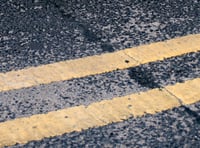 Double yellow lines on busy stretch of moorland roads