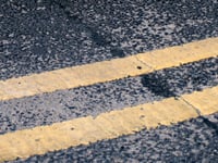 Double yellow lines on busy stretch of moorland roads