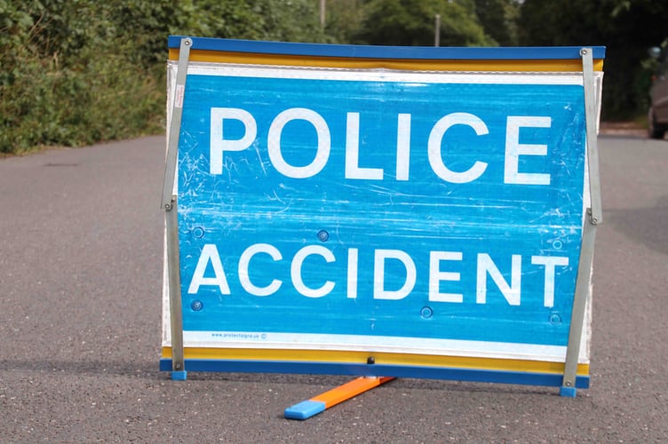 Police accident sign