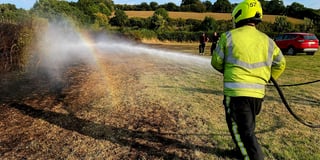 Three pump shout to tackle  field fire