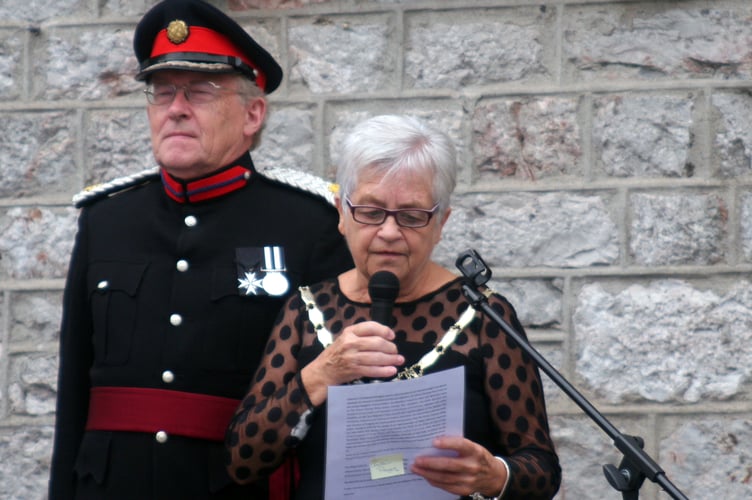 Mayor of Newton Abbot, Cllr Carol Bunday, read the proclamation