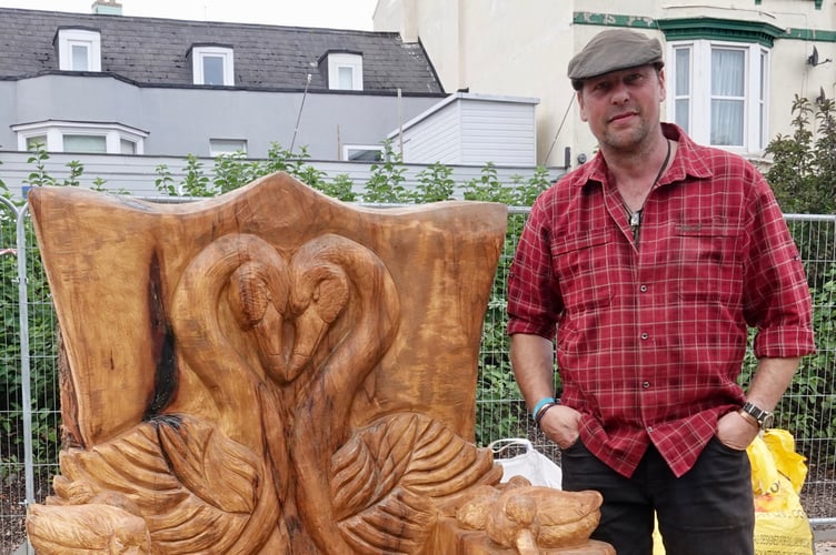 Tree throne at Dawlish