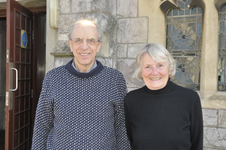 Charles and Liz Clark from Newton Abbot were present at Abbotsbury church for Queen Elizabeth II’s funeral 