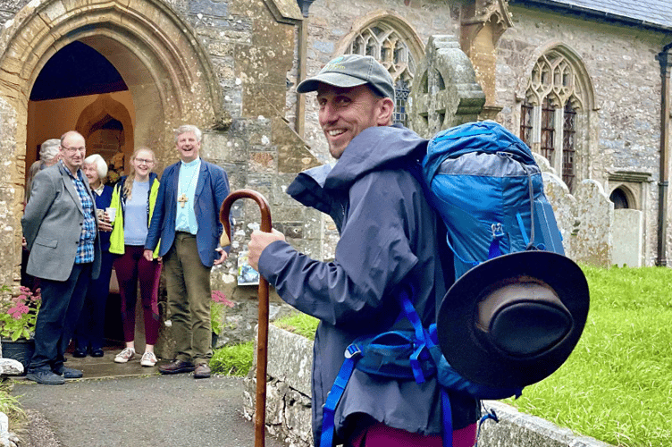 The new Bishop arrives at Bickington Church
