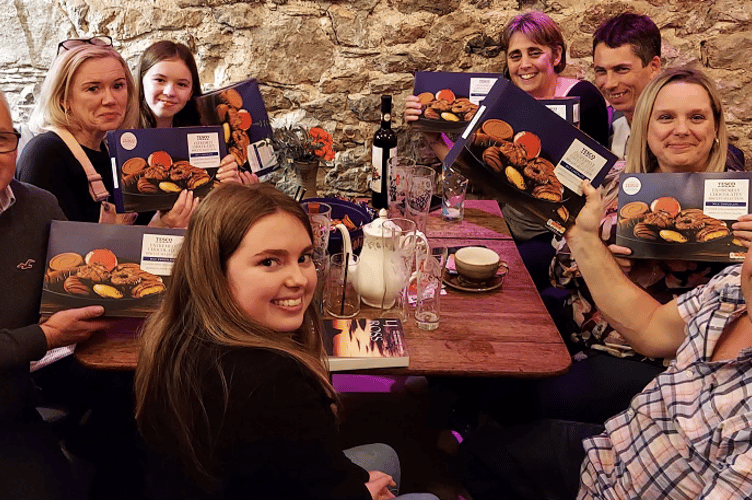 The winning team The C Birds at the Wear it Pink night at The Old Rydon Inn in Kingsteignton.