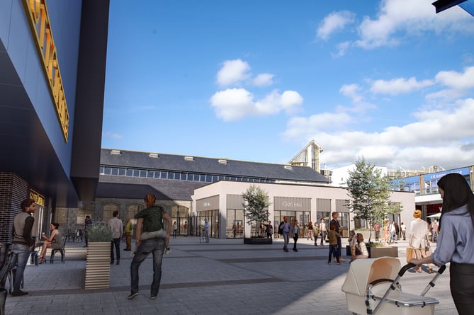 SHAPE OF THINGS TO COME... A new artist's impression of how the new cinema and plans for the market could transform the centre of Newton Abbot.
Picture: Teignbridge Council (Nov 2022)