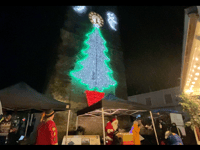 Father Christmas switches on town’s lights