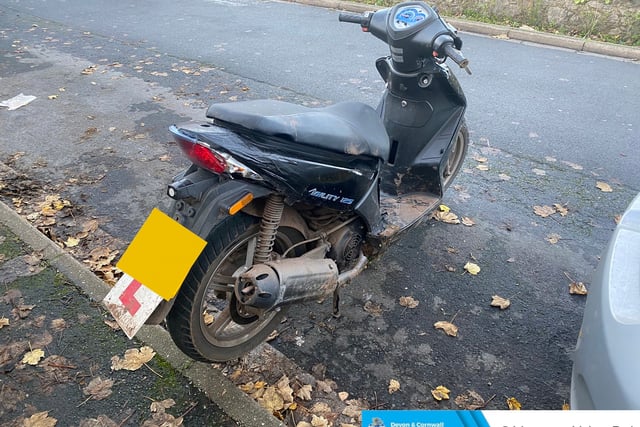 Moped seized by police after dangerous driving at school times
