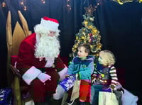 Father Christmas comes to school