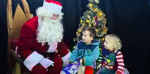 Father Christmas comes to school