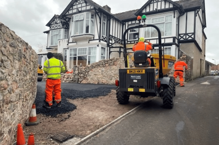 At work creating the drive at Meadowside.