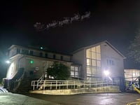 MERRY CHRISTMAS: Santa’s been spotted over Newton Abbot by police!