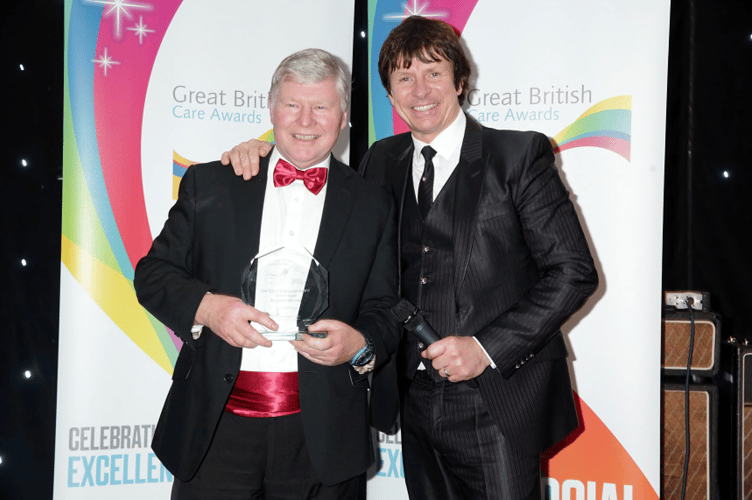 Southern Healthcare group managing director, Geoffrey Cox , receives the ‘Care Employer of the Year’ award. 