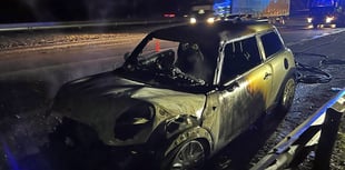 Car ‘completely destroyed’ in M5 fire