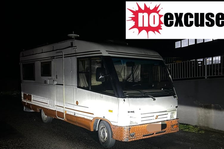 Van seized by police on A38 at Haldon Hill. March 2023