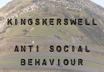 Youths kicking doors and bins and running in gardens 