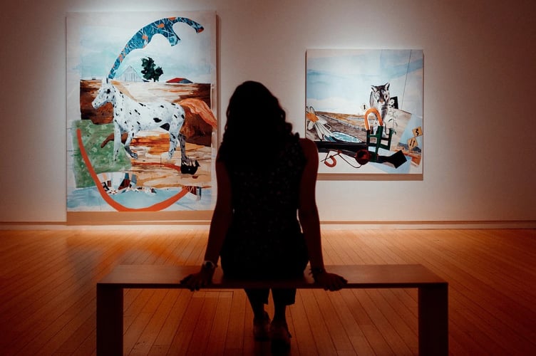 art gallery stock image