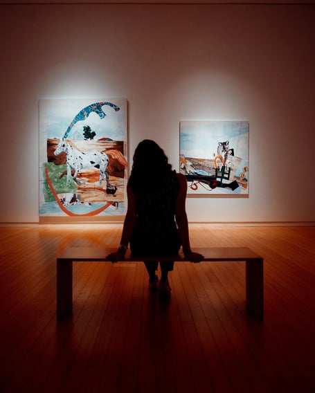 art gallery stock image