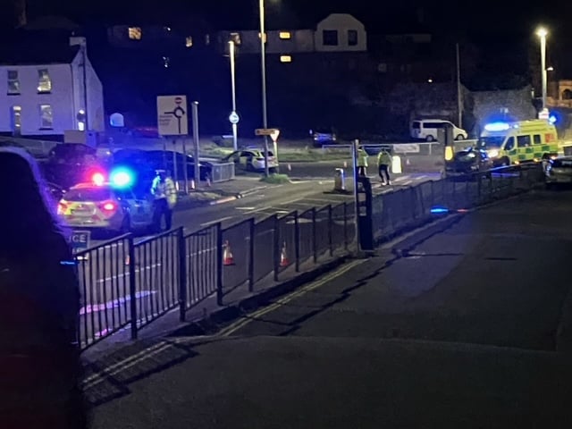 Pedestrian injured in Teignmouth April 4, 2023.
Picture: Andrew MacGregor 