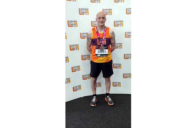 Teignmouth Fire Station Crew Manager Joab Forte ran an incredible 3hrs 16mins in the London Marathon