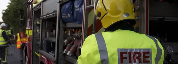 Fire crews battling blaze at yard