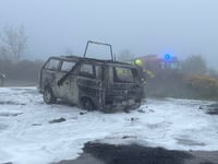 Campervan destroyed in fire at Little Haldon