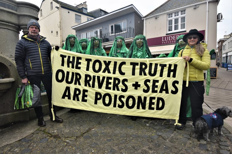 Sewage protest
