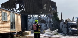 Watch as fire commander describes blaze at industrial unit 