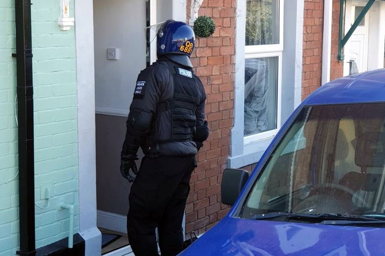 POLICE searched a property in Teignmouth yesterday, Friday, as part of an ongoing investigation into the supply of Class A and B drugs in the area.
Picture: Teignmouth Police (26-5-23)
