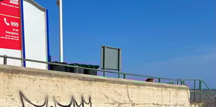 Vandals damage sea wall at Dawlish 
