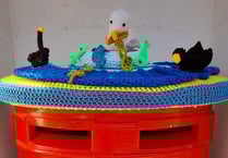 Crochet work pinched from post box
