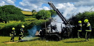 ICYMI: Firefighters release images of ramming machine fire 