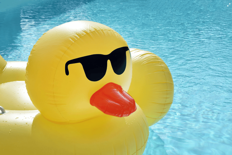 Pool party stock image