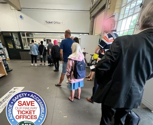 Rail union's ticket office campaign highlights Newton Abbot 