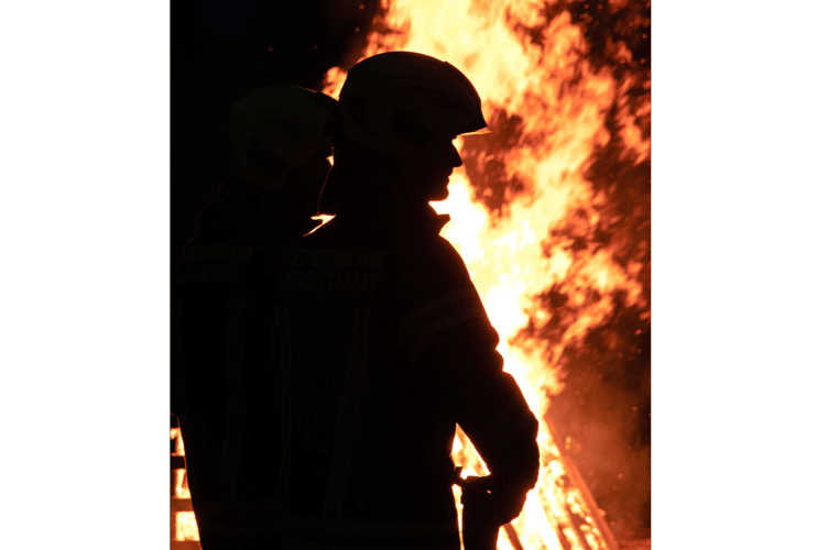 Firefighter stock image