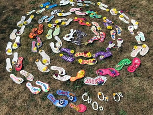 Hash House Harriers’ display at flower festival