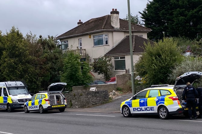 Police and phorensic experts were in Kingskerswell at around 11.30am this morningl Sunday. (30-7-23)
Picture: Steve Pope