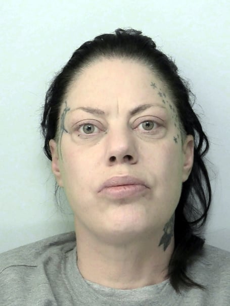 JAILED: Kelly Sorenson.
Picture: Police (7-8-23)
A DOGNAPPER has been jailed for using a fake gun to seize back a pet which she claimed to own. Kelly Sorensen burst into a house in Bideford with two men and used the butt of the 9 millimetre starting pistol to club victim Martyn Oliver before firing it at his head at almost point blank range.