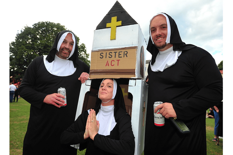 Nuns on the run - it’s Sister Act with James Smith, Suzanne Butler and Aaron Konetsky.