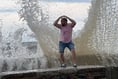 WATCH: Wow what a night... engineer on the run from big waves