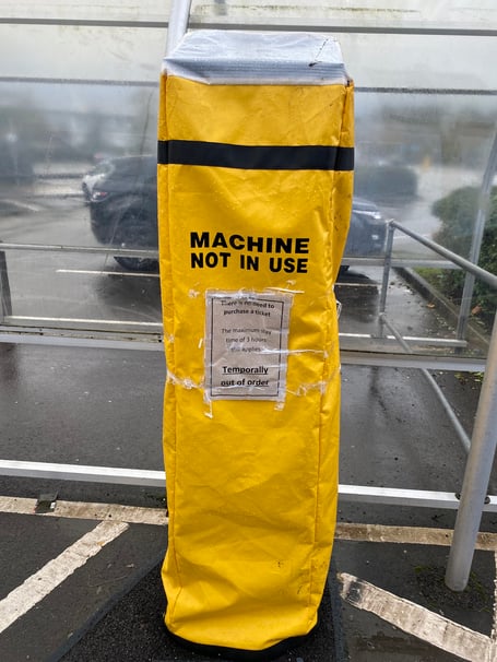 The parking meters at Asda were covered over on Tuesday.
Picture:Nick Knight (Nov 2022)