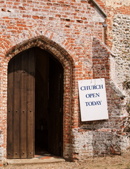 Church door stock image