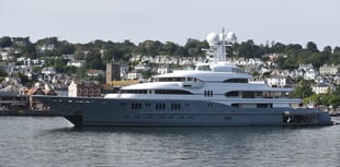 Gaming multimillionaire’s super yacht in Dartmouth