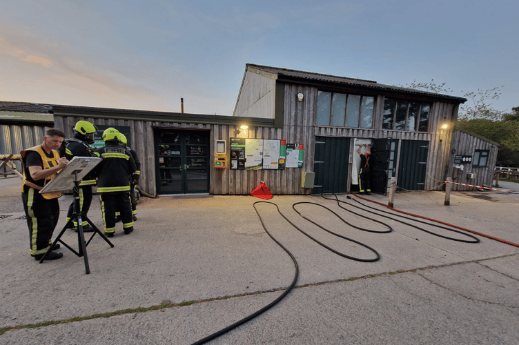 Dawlish fire crew's latest training night at Haldon Forest Park