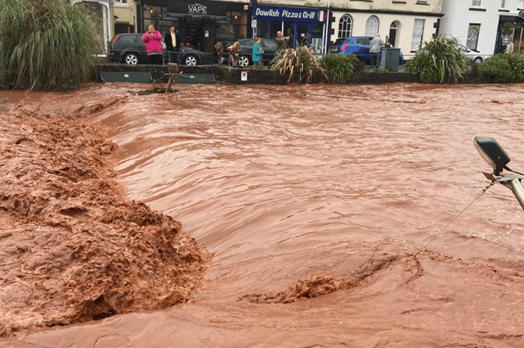 Flooding in Dawlish