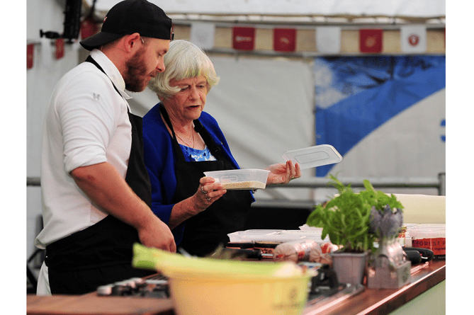 Ann Widecombe learns the art of creating the perfect sausage roll chef Tommy Browning-Young