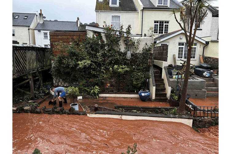 Volunteers praised after flash floods hit Dawlish