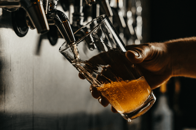 Pint stock image